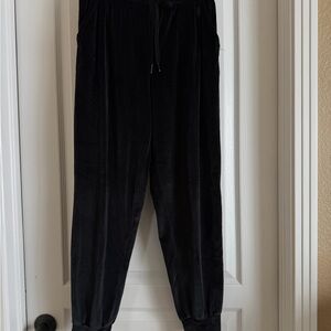 Victoria's Secret Black Velour Lounge Joggers
